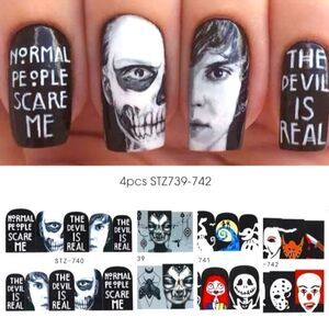 💕 $4 Bundled Horror Nail Decals